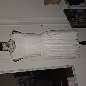altered state off white crochet sleeveless dress